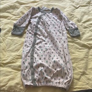 Cozy tan and green Sleeper Gown